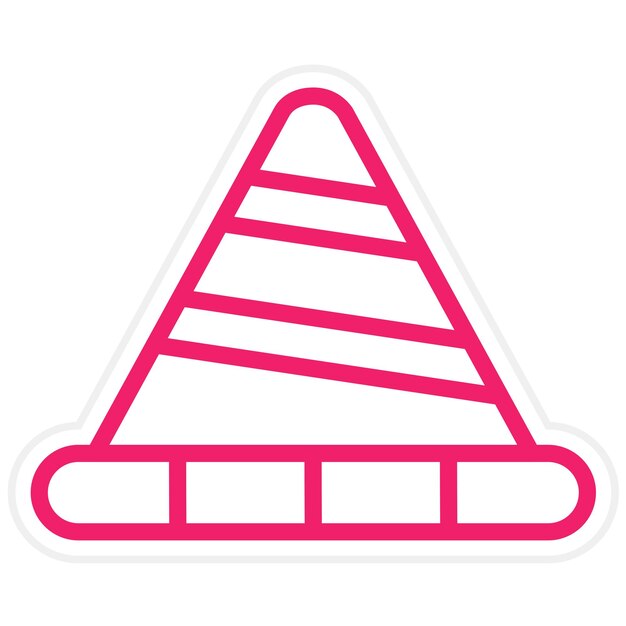 Vectorontwerp Traffic Cone Icon Style