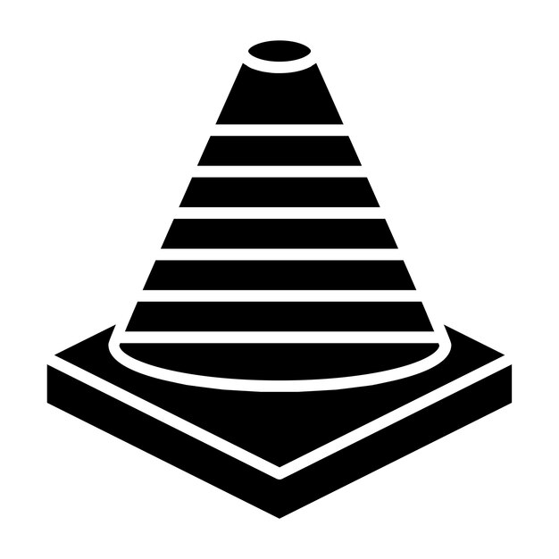 Vector vectorontwerp traffic cone icon style