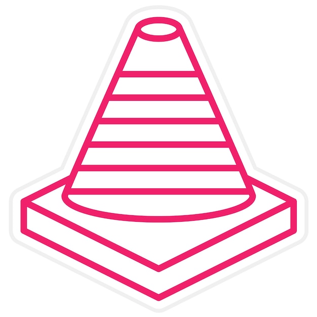 Vectorontwerp Traffic Cone Icon Style