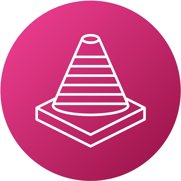 Vectorontwerp Traffic Cone Icon Style