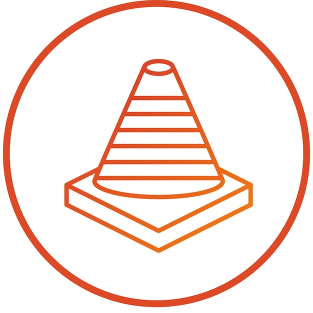 Vectorontwerp Traffic Cone Icon Style