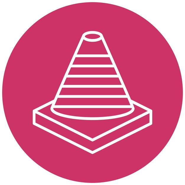 Vectorontwerp Traffic Cone Icon Style