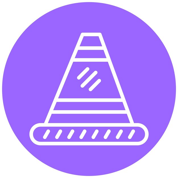 Vectorontwerp Traffic Cone Icon Style