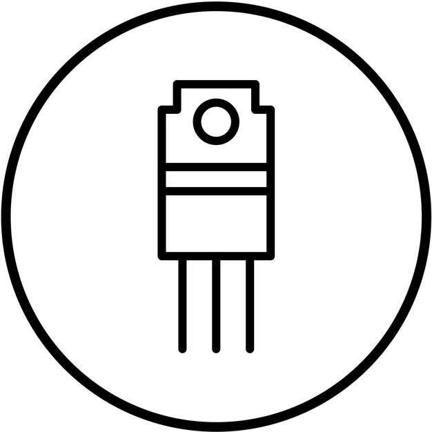 Vectorontwerp Transistor Icon Style