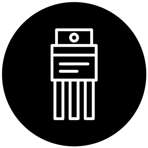 Vectorontwerp Transistor Icon Style
