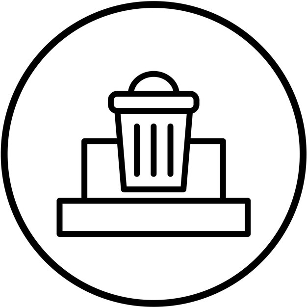 Vectorontwerp Trash Terminator Icon Stijl