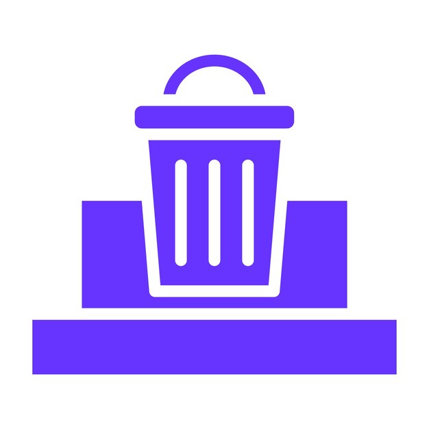 Vectorontwerp Trash Terminator Icon Stijl
