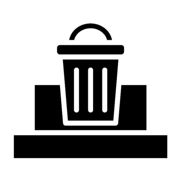 Vectorontwerp Trash Terminator Icon Stijl