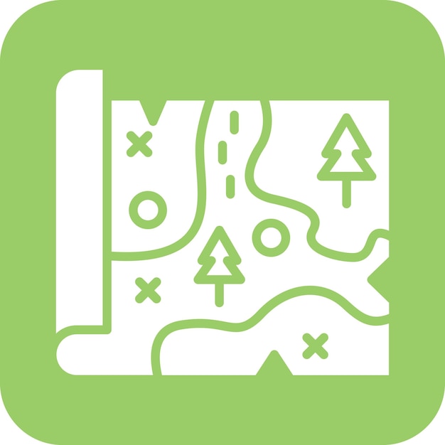 Vectorontwerp Treasure Map Icon Style