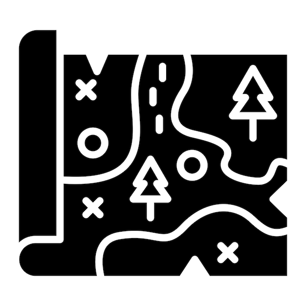 Vectorontwerp Treasure Map Icon Style