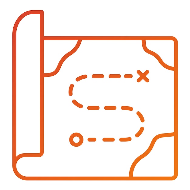 Vectorontwerp Treasure Map Icon Style