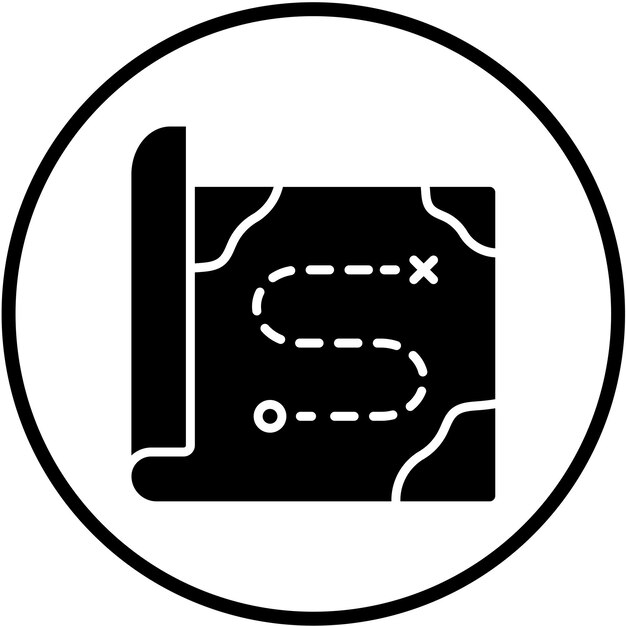 Vectorontwerp Treasure Map Icon Style