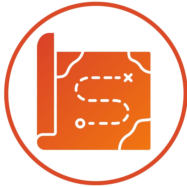 Vectorontwerp Treasure Map Icon Style
