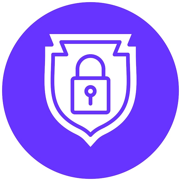 Vectorontwerp Trust Lock Icon Stijl