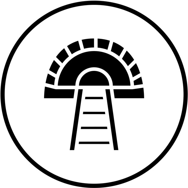 Vector vectorontwerp tunnel icon style