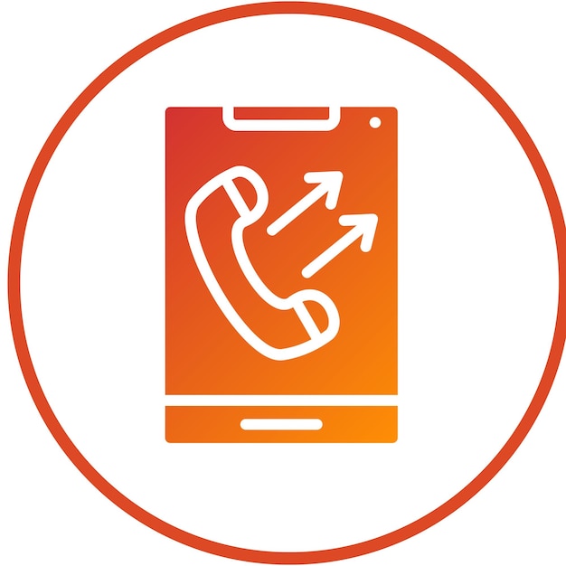 Vectorontwerp Uitgaande oproepen Icon Style