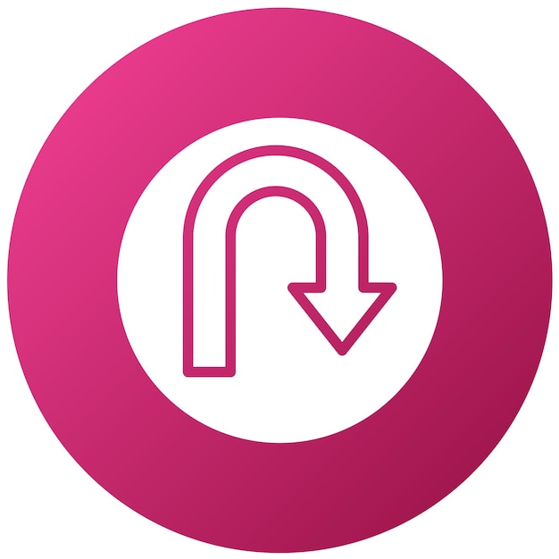Vectorontwerp UTurn Icon Style