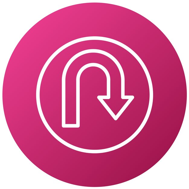 Vectorontwerp UTurn Icon Style