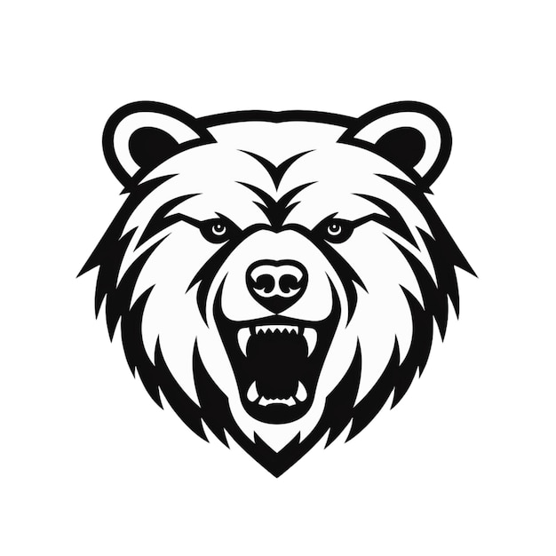 vectorontwerp van het gezicht van de beer