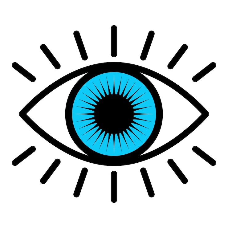 Vector vectorontwerp van het icoon van het oog illustratieontwerp