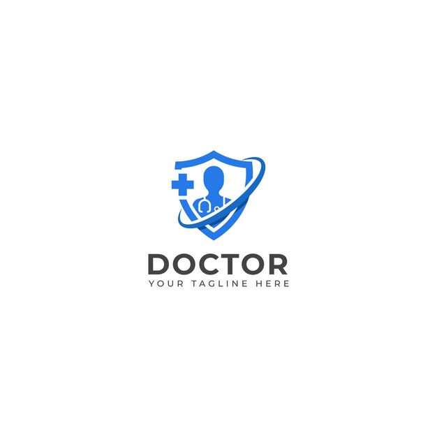 Vectorontwerp van het logo van Creative Shield Doctor