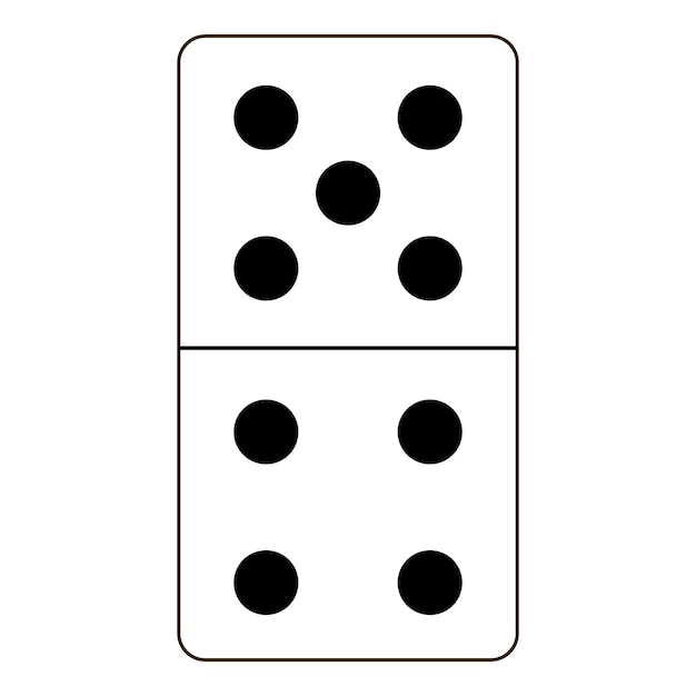 Vectorontwerp van het logo van de domino-kaart