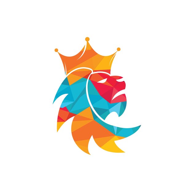 Vectorontwerp van het logo van de leeuwenkop