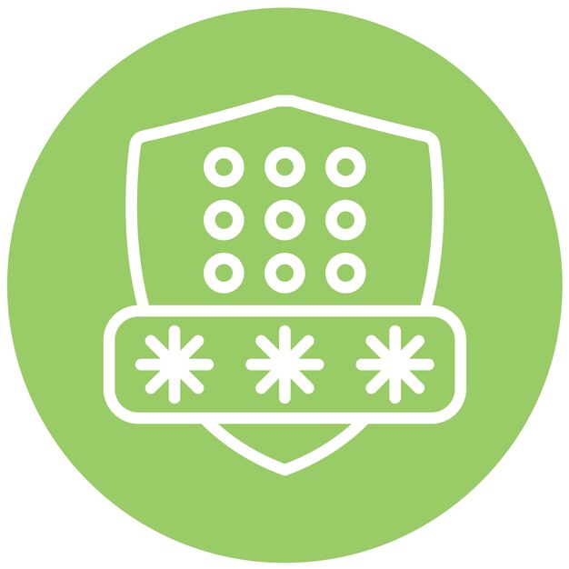 Vectorontwerp Veilige Code Icon Stijl
