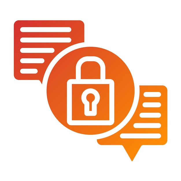 Vectorontwerp Veilige encryptie Icon Style