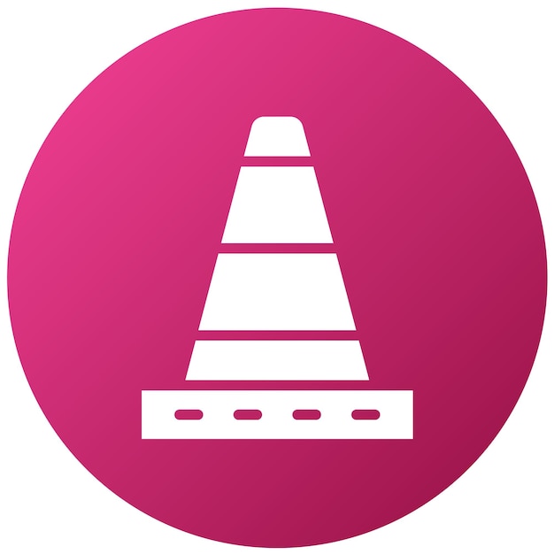 Vectorontwerp Veiligheidskegel Icon Stijl