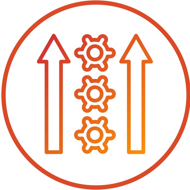 Vectorontwerp Verticale integratie Icon Style