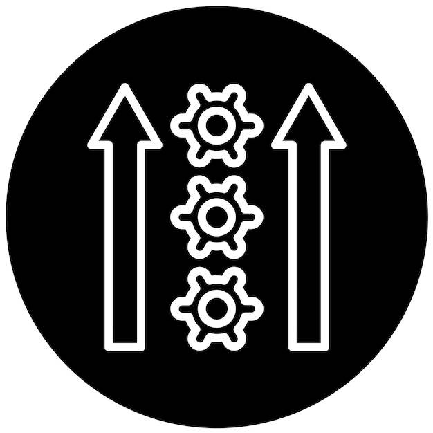 Vectorontwerp Verticale integratie Icon Style