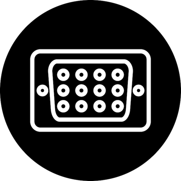 Vectorontwerp Vga Port Icon Style