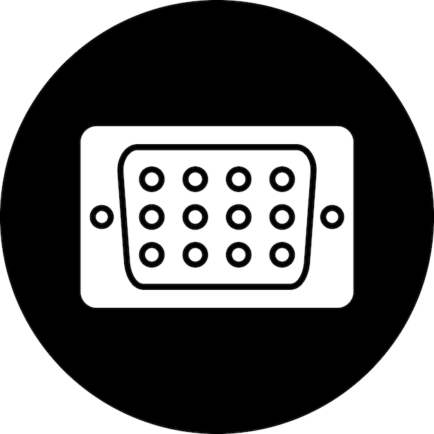 Vectorontwerp Vga Port Icon Style