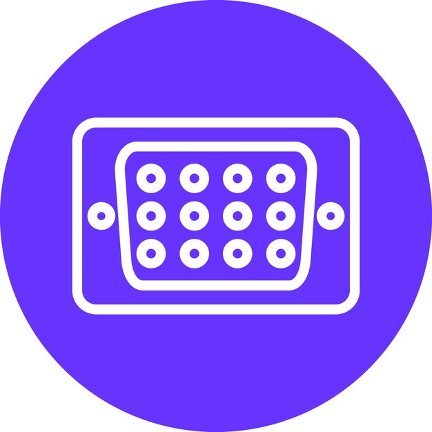 Vectorontwerp Vga Port Icon Style