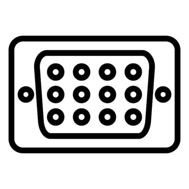 Vectorontwerp Vga Port Icon Style