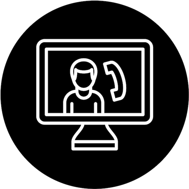 Vectorontwerp Videoproep Icon Style