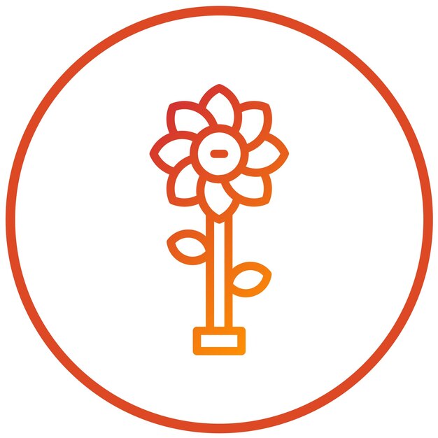 Vectorontwerp Virtuele bloemen Icon Style