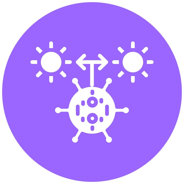 Vectorontwerp Virus Mutatie Icon Stijl