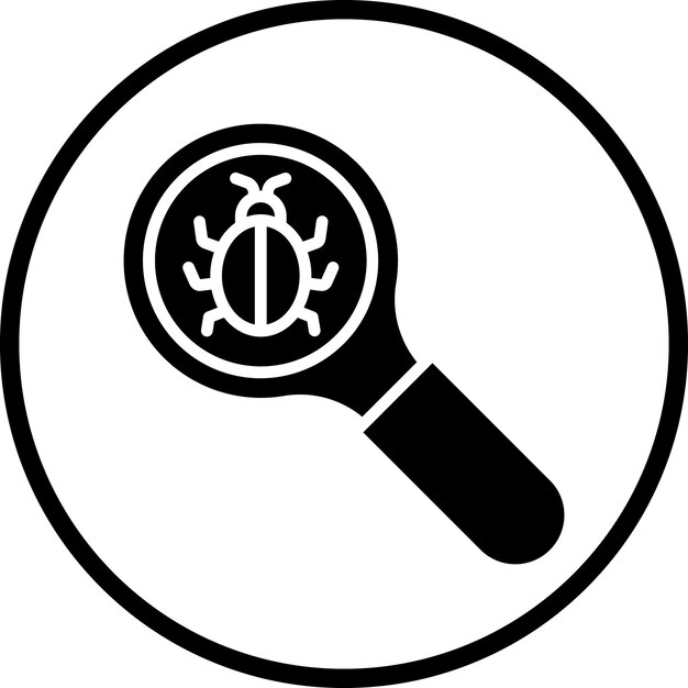 Vectorontwerp Virus Scan Icon Style