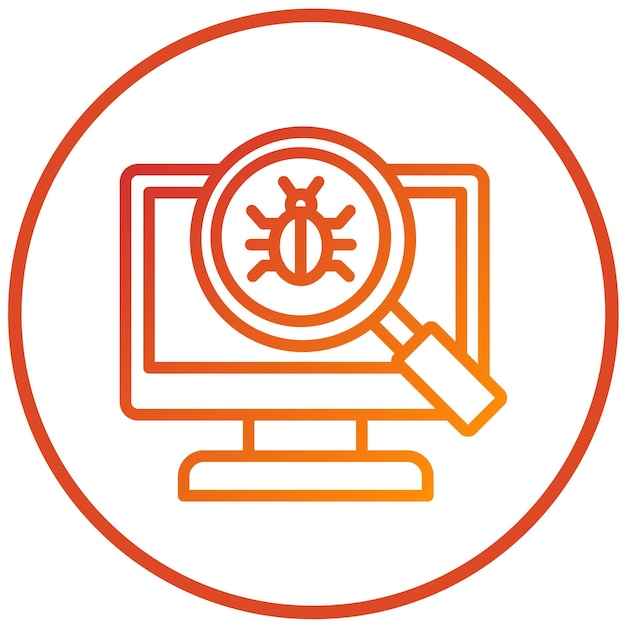 Vectorontwerp Virus Scan Icon Style
