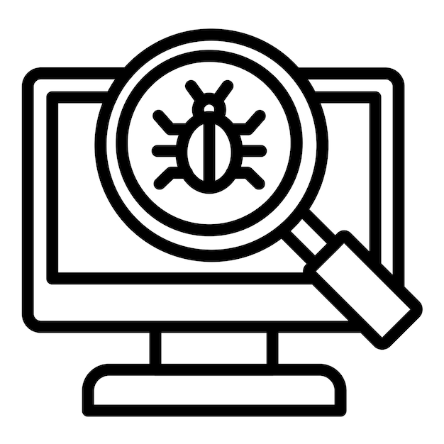 Vectorontwerp Virus Scan Icon Style