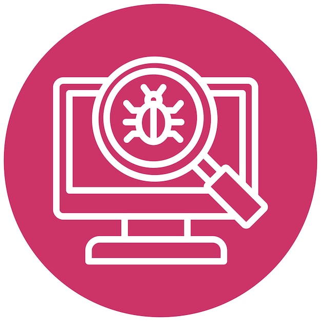 Vectorontwerp Virus Scan Icon Style