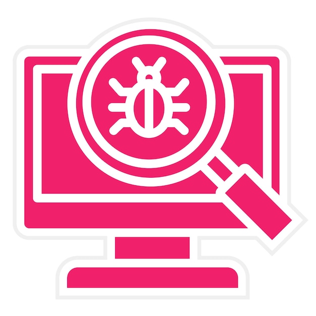 Vectorontwerp Virus Scan Icon Style