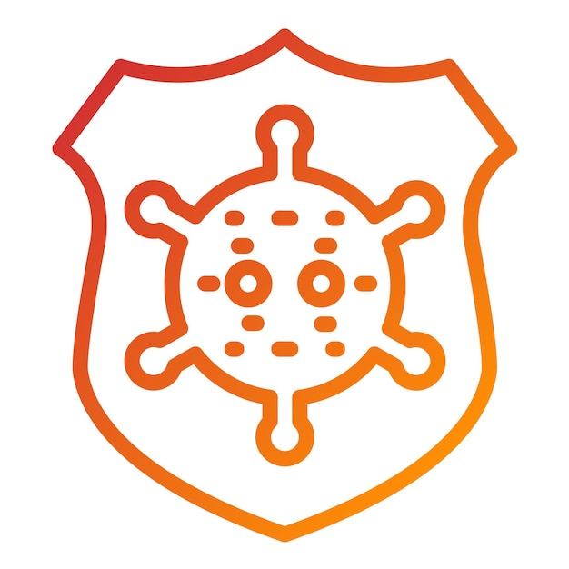 Vectorontwerp Virus Shield Icon Style
