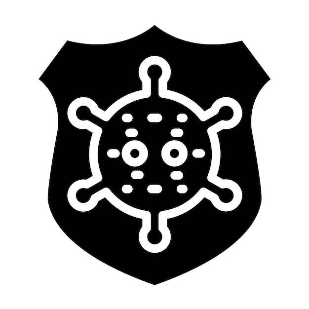 Vectorontwerp Virus Shield Icon Style