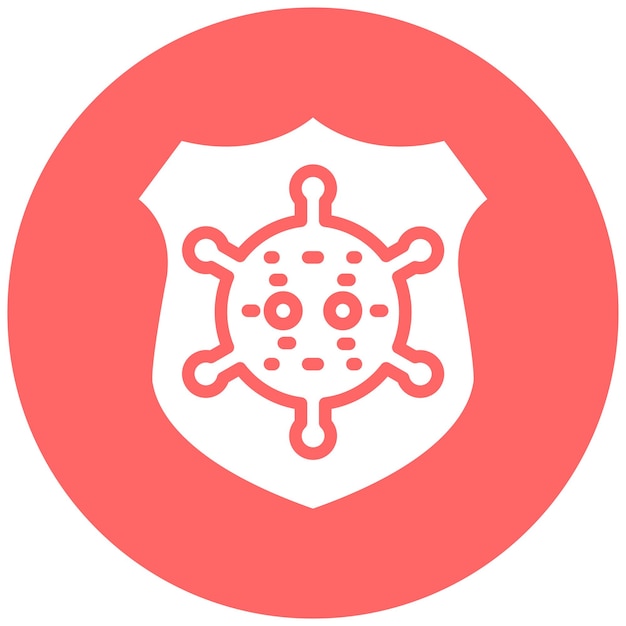 Vectorontwerp Virus Shield Icon Style