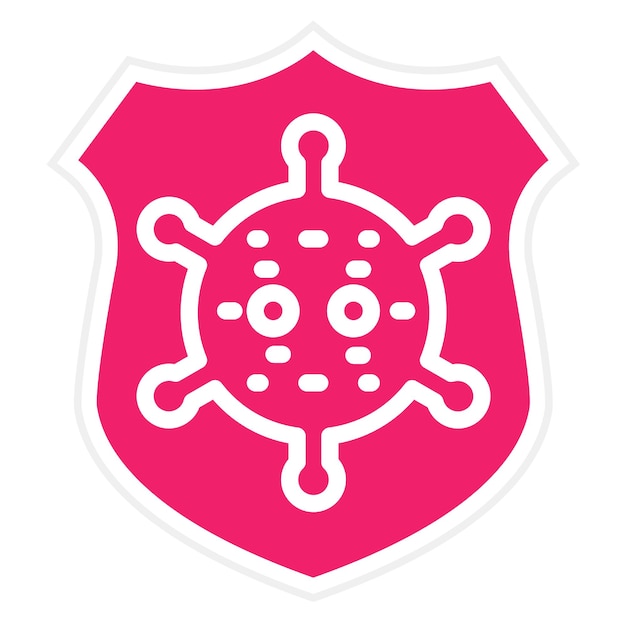 Vectorontwerp Virus Shield Icon Style