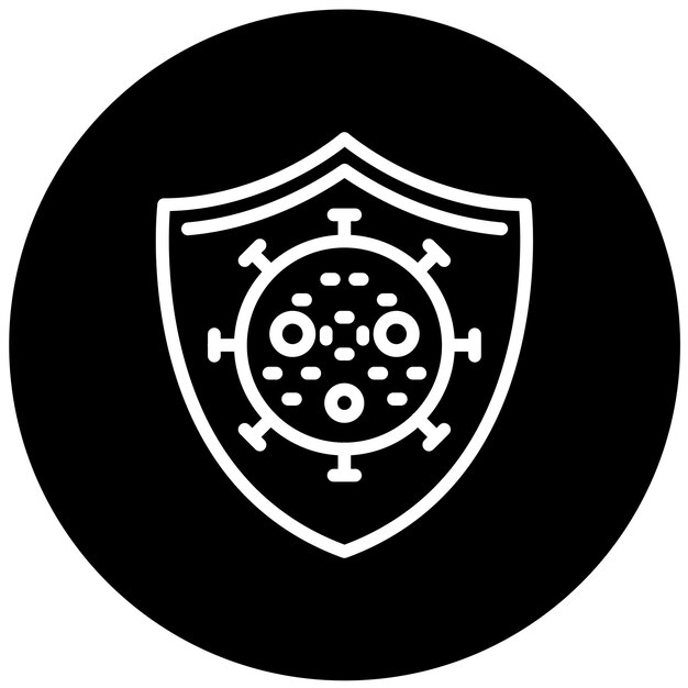 Vectorontwerp Virusbescherming Icon Stijl
