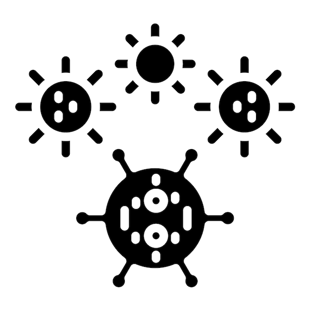 Vectorontwerp Virusvariant Icon Stijl